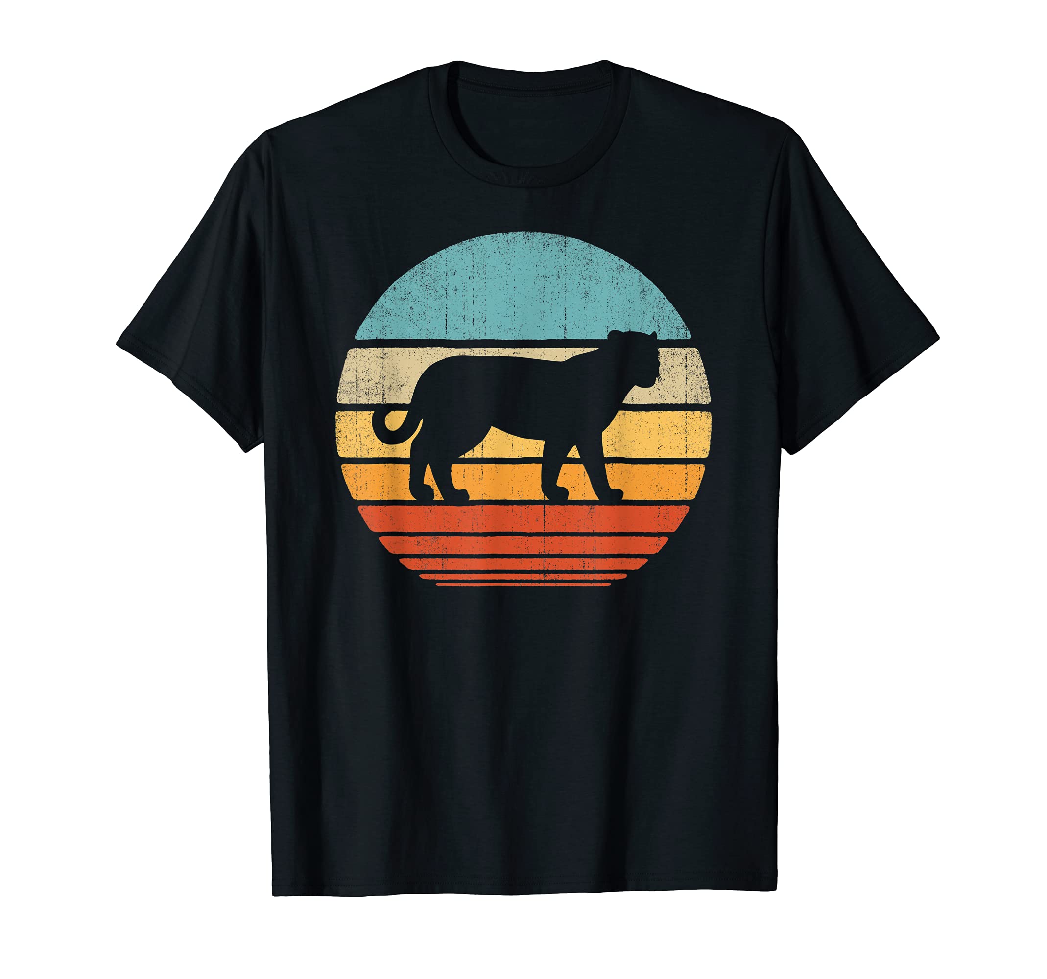 Jaguar 60S 70S Sunset Mammal Animal T-Shirt - Minimalist Print Men Women - T-Shirt, Sweatshirt, Hoodie