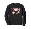 Coquette Baseball Mom Bow Glove Sweatshirt - Novelty Apparel Men Women - T-Shirt, Sweatshirt, Hoodie
