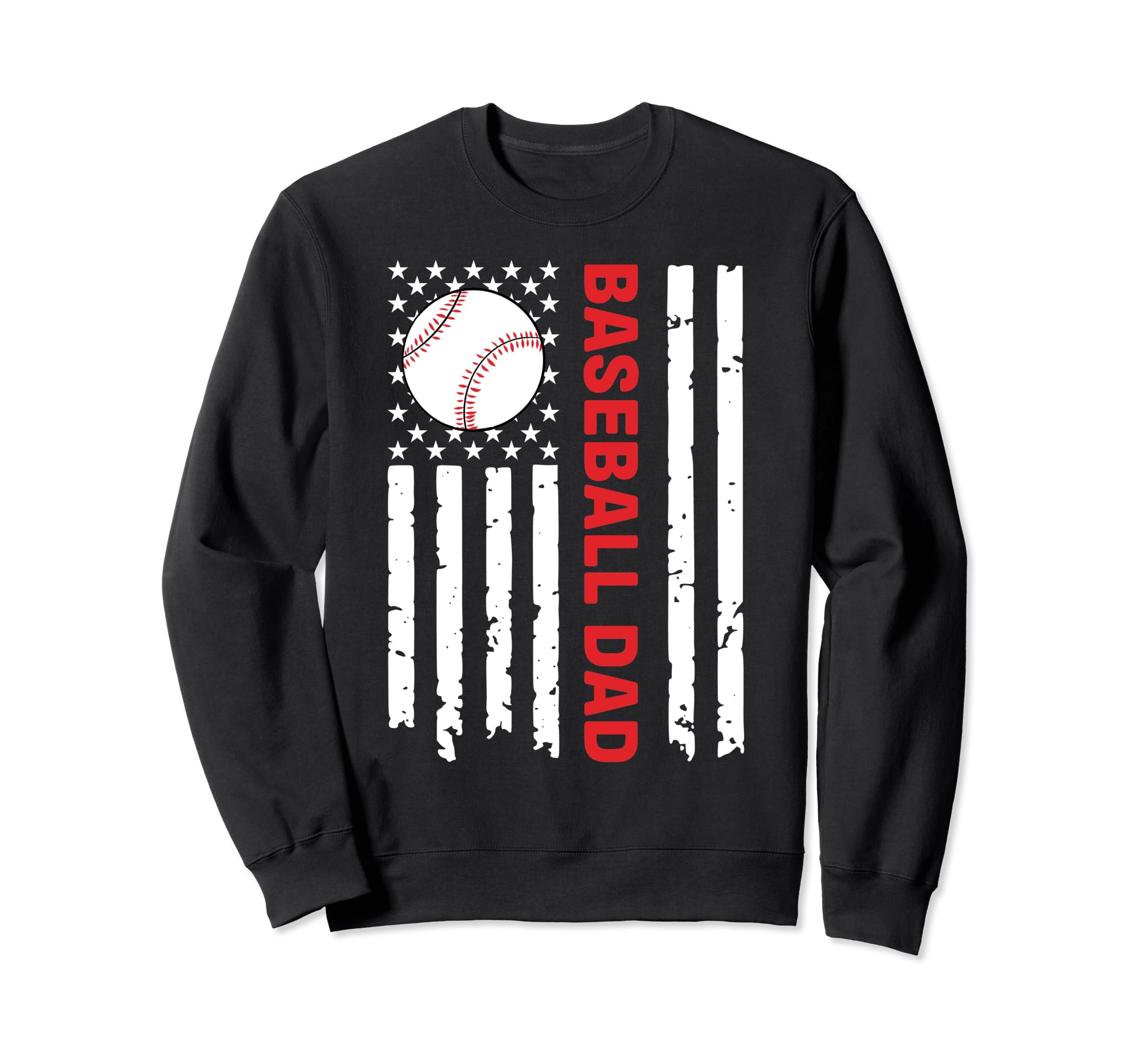 Flag Usa 4Th July Baseball Dad Sweatshirt - Aesthetic Graphic for Adults - T-Shirt, Sweatshirt, Hoodie