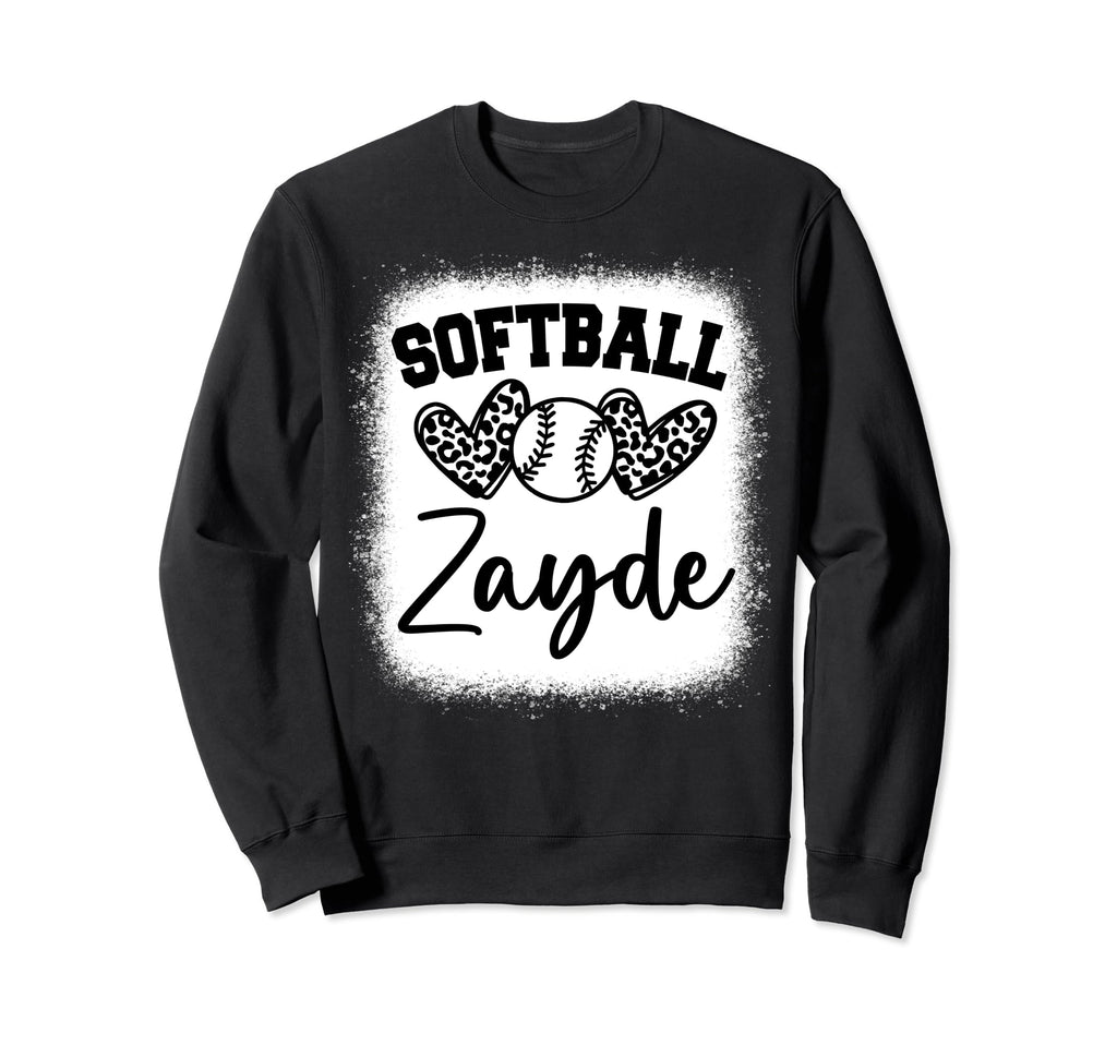 Personalized Baseball Heart Zayde Sweatshirt - Novelty Apparel Men Women - T-Shirt, Sweatshirt, Hoodie