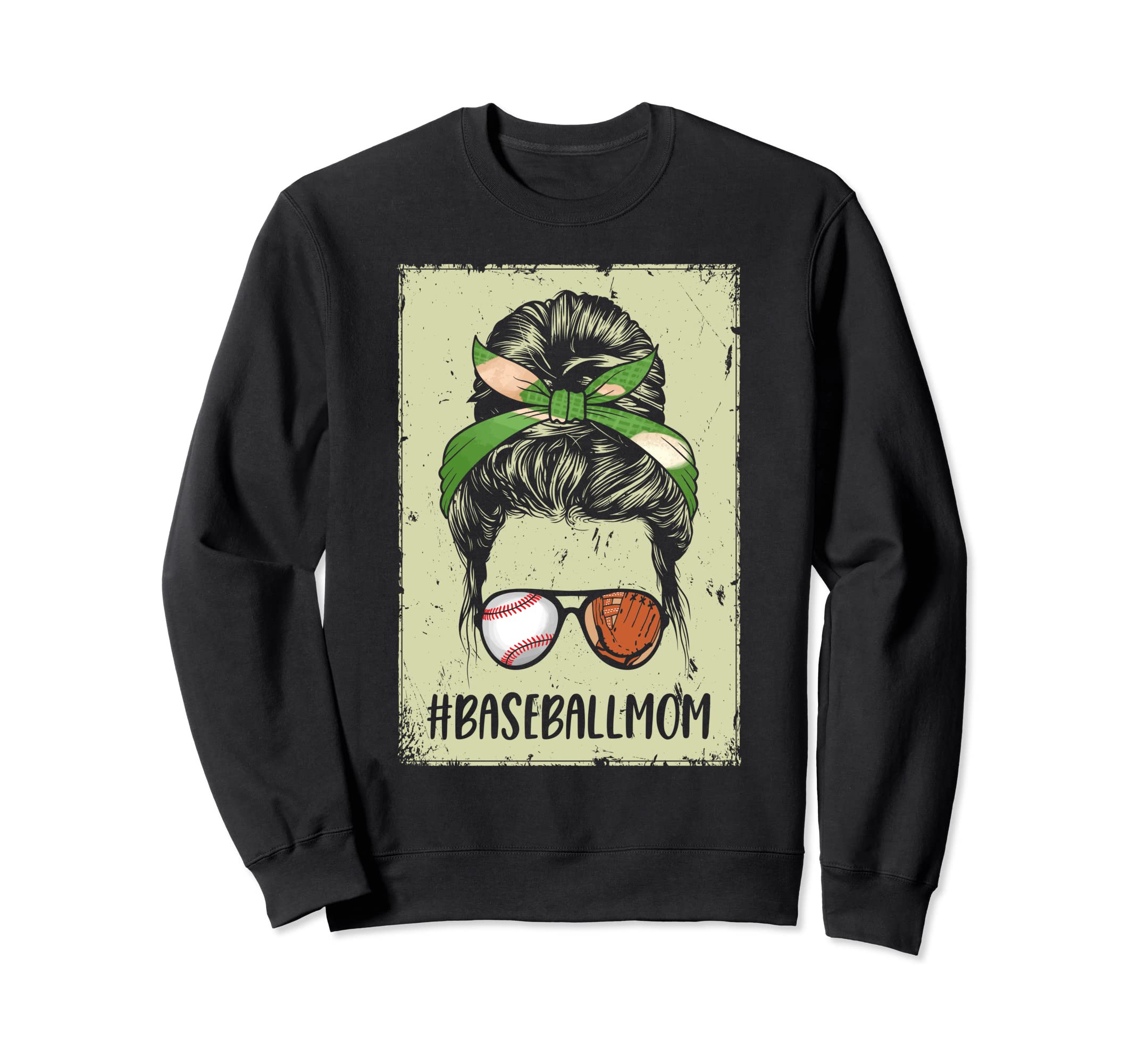 Baseball Mother Baseball Mama Sweatshirt - Custom Art Print for Adults - T-Shirt, Sweatshirt, Hoodie