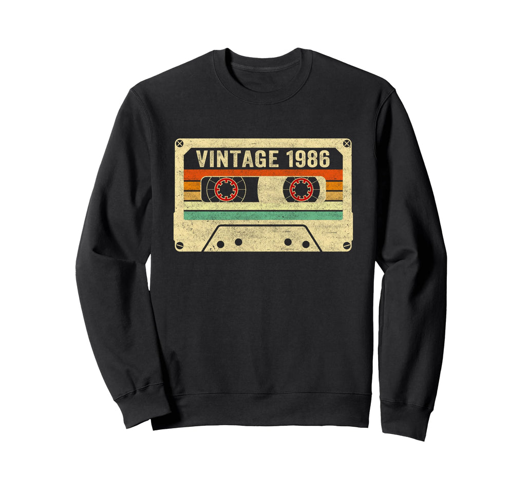 1986 Born 1986 40Th Birthday Cassette Sweatshirt - Graphic Print Men Women - T-Shirt, Sweatshirt, Hoodie