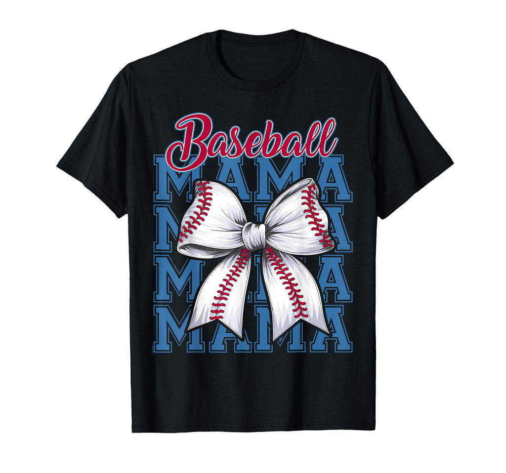 Baseball Mama Coquette Bow Mothers Day Mom T-Shirt - Trendy Graphic Unisex - T-Shirt, Sweatshirt, Hoodie