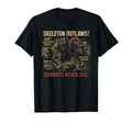Skeleton Outlaws Cowboy Movie Halloween T-Shirt - Streetwear Style Unisex - T-Shirt, Sweatshirt, Hoodie