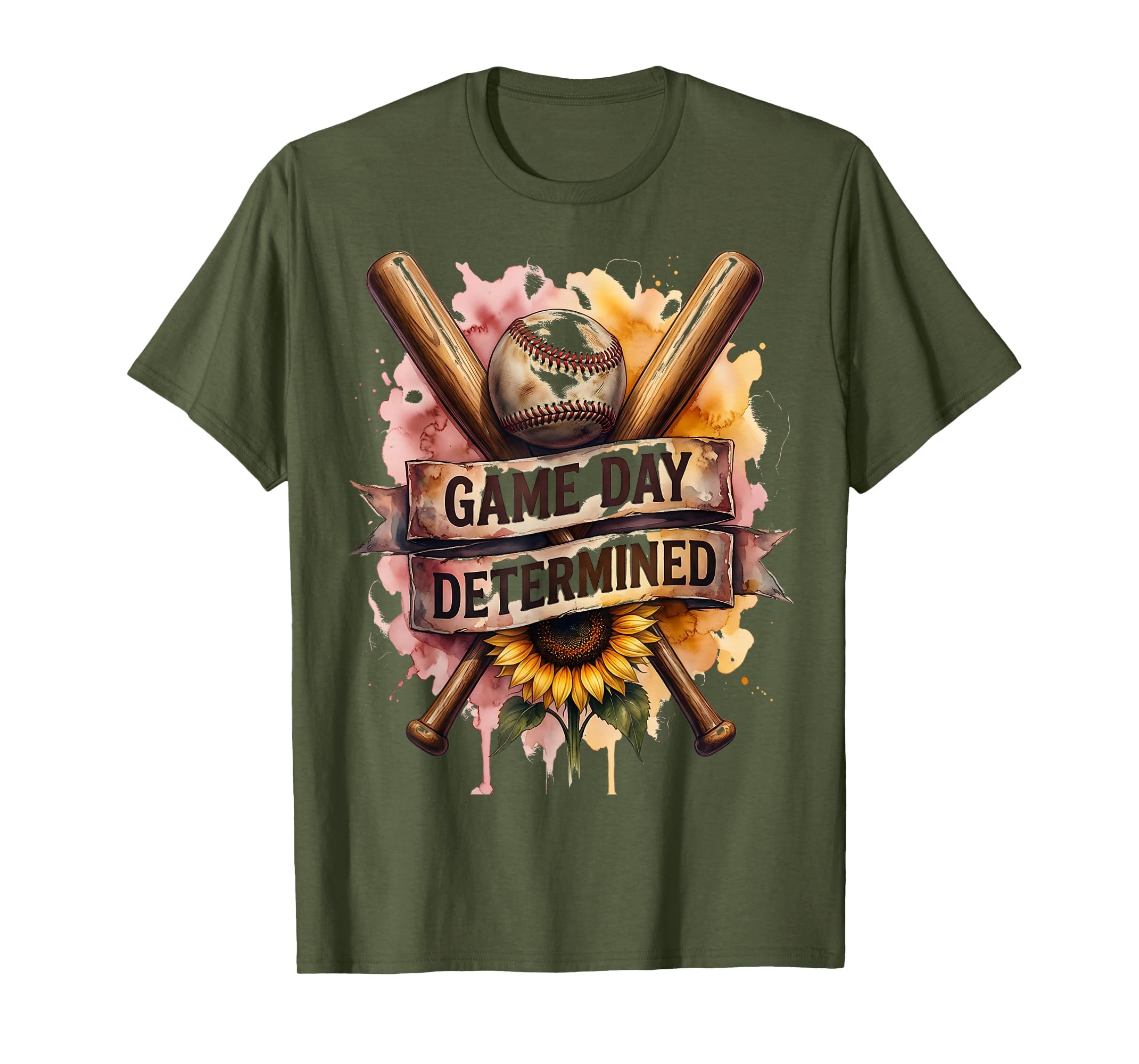 Game Day Determined Baseball Mom T-Shirt - Aesthetic Graphic for Adults - T-Shirt, Sweatshirt, Hoodie