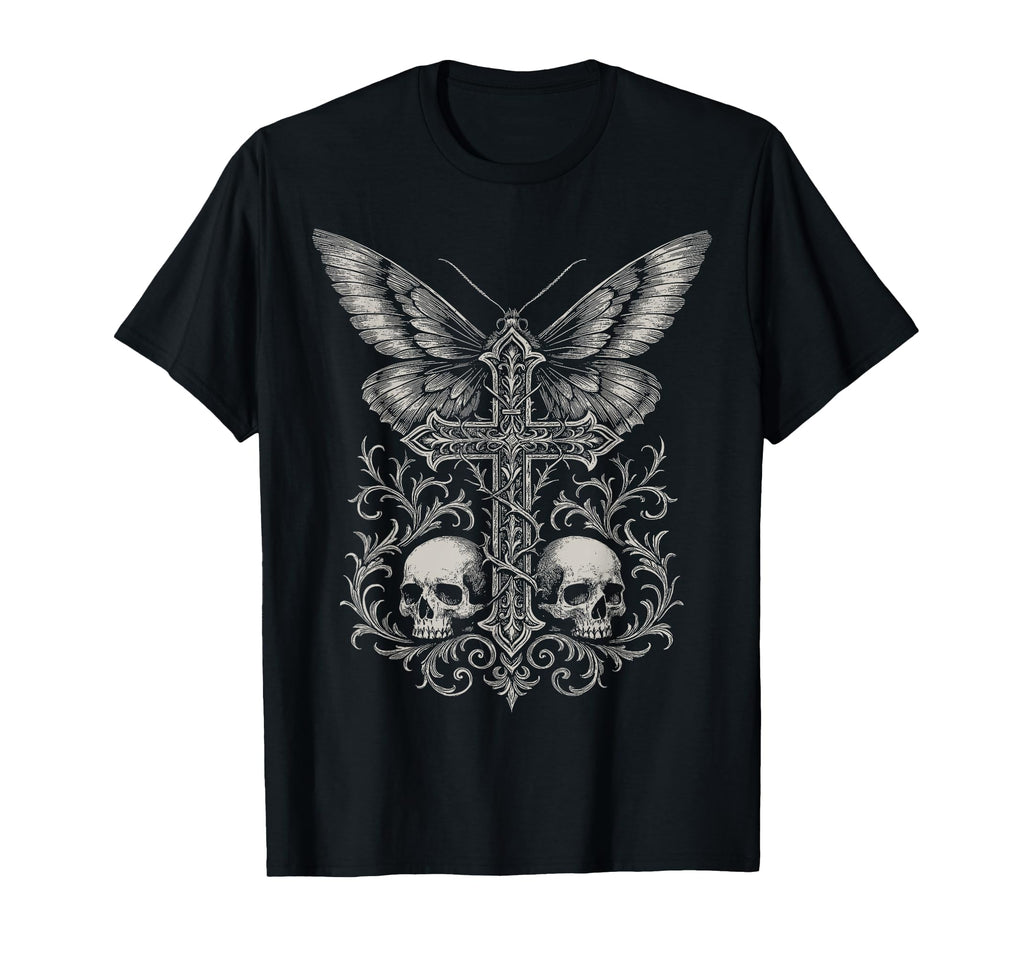 Y2K Grunge Aesthetic Alt Goth Skull T-Shirt - Minimalist Print for Adults - T-Shirt, Sweatshirt, Hoodie
