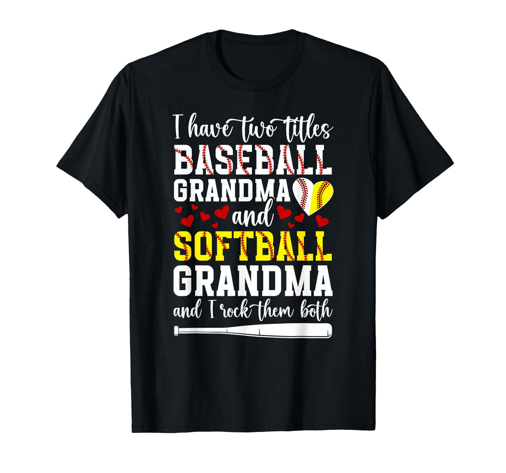 Baseball Grandma And Softball Grandma T-Shirt - Unique Graphic for Adults - T-Shirt, Sweatshirt, Hoodie