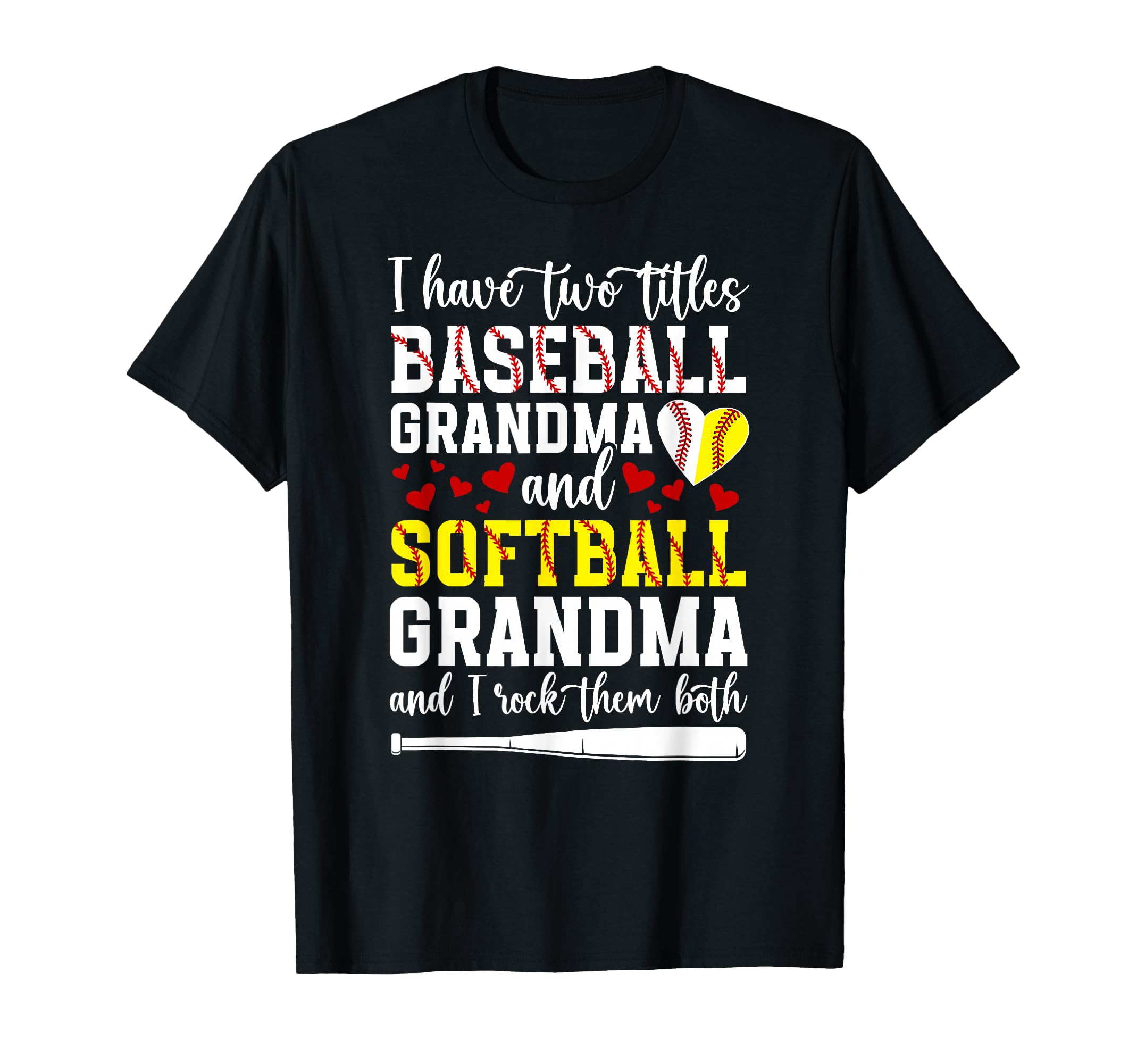 Baseball Grandma And Softball Grandma T-Shirt - Unique Graphic for Adults - T-Shirt, Sweatshirt, Hoodie