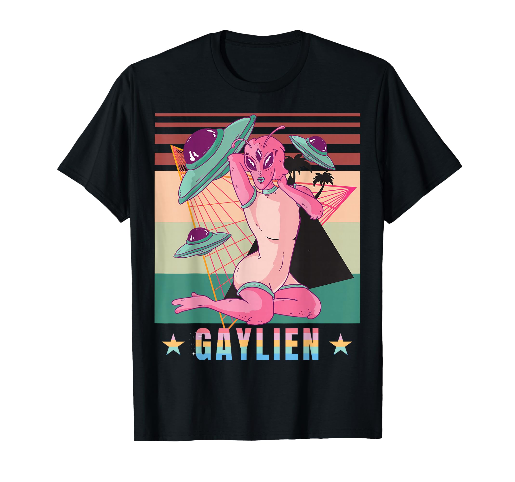 Gay Gaylien Alien Lgbtq Queer Trans Bi T-Shirt - Trendy Graphic Unisex - T-Shirt, Sweatshirt, Hoodie
