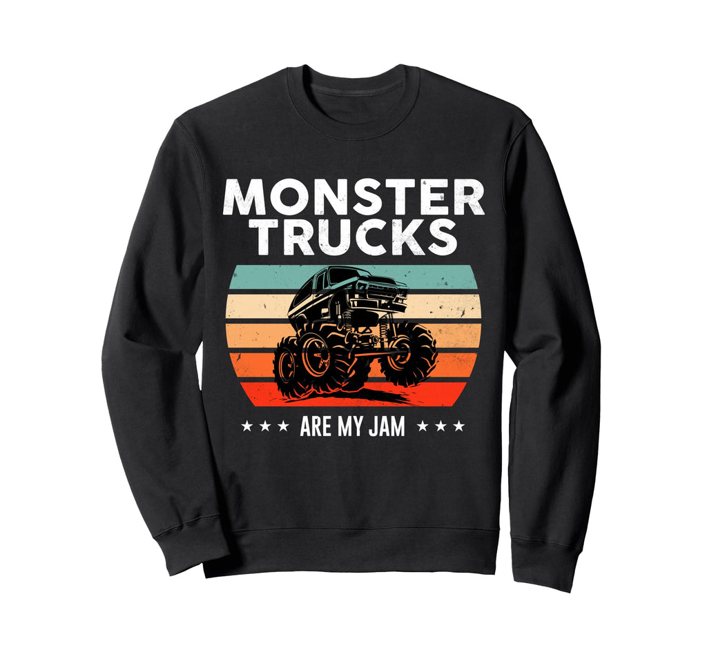 Monster Truck Are My Jam Sunset Sweatshirt - Streetwear Style for Adults - T-Shirt, Sweatshirt, Hoodie