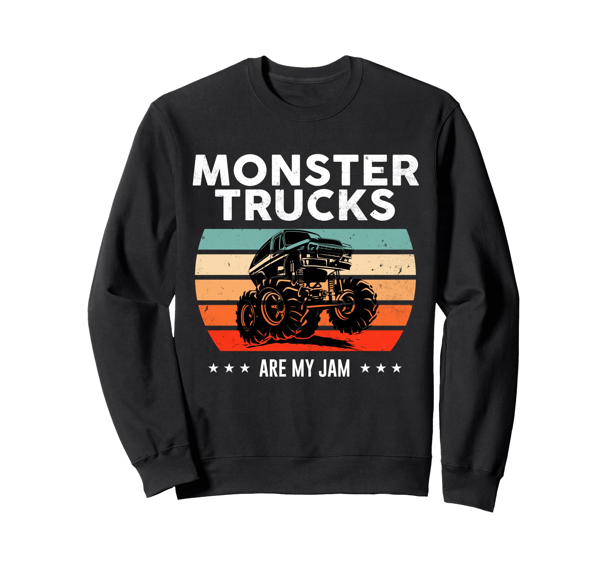 Monster Truck Are My Jam Sunset Sweatshirt - Streetwear Style for Adults - T-Shirt, Sweatshirt, Hoodie