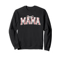 Mama Baseball Stitches Bow Sports Sweatshirt - Trendy Graphic Men Women - T-Shirt, Sweatshirt, Hoodie