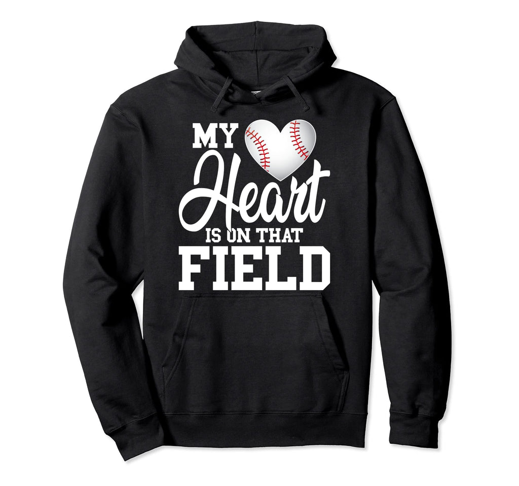 My Heart Is That Field Baseball Family Hoodie - Minimalist Print Unisex - T-Shirt, Sweatshirt, Hoodie