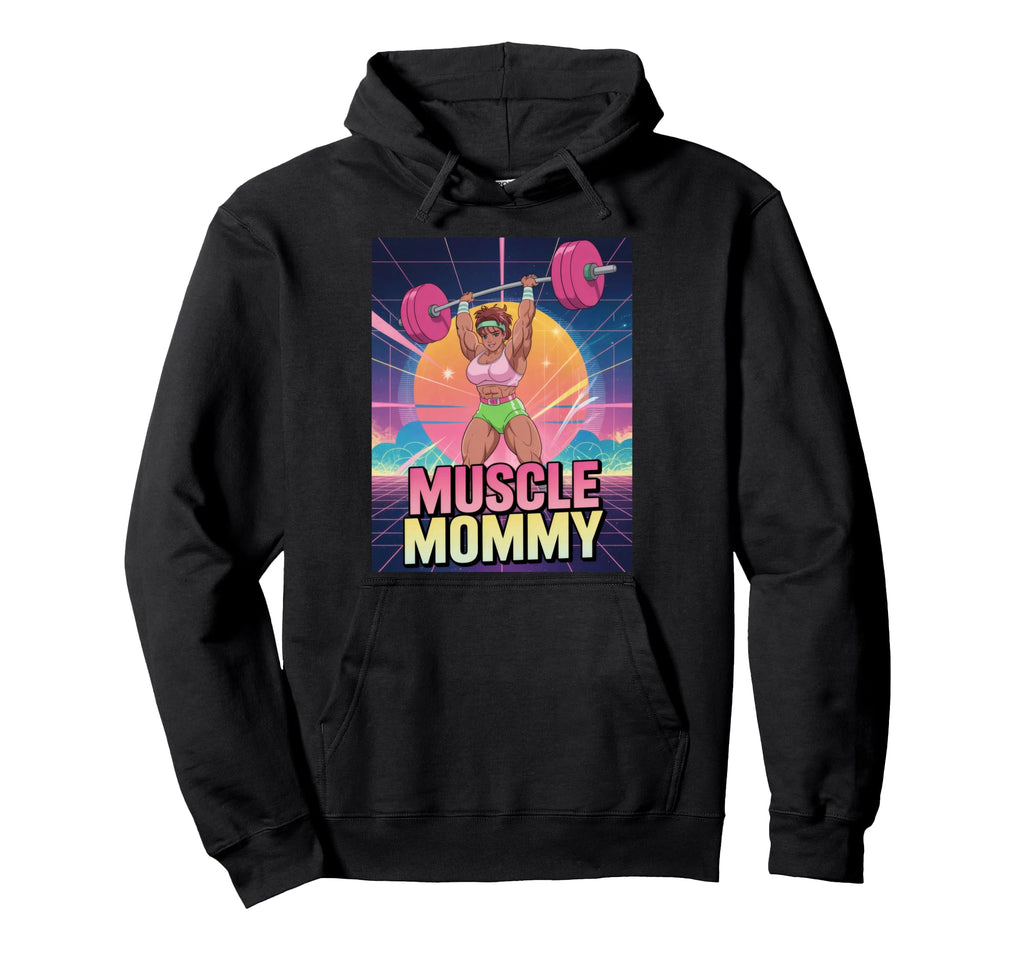 Anime Muscle Mommy Weightlifting Hoodie - Unique Graphic for Adults - T-Shirt, Sweatshirt, Hoodie
