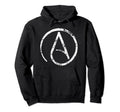 Distressed Atheism Atheist Symbol Hoodie - Custom Art Print for Adults - T-Shirt, Sweatshirt, Hoodie