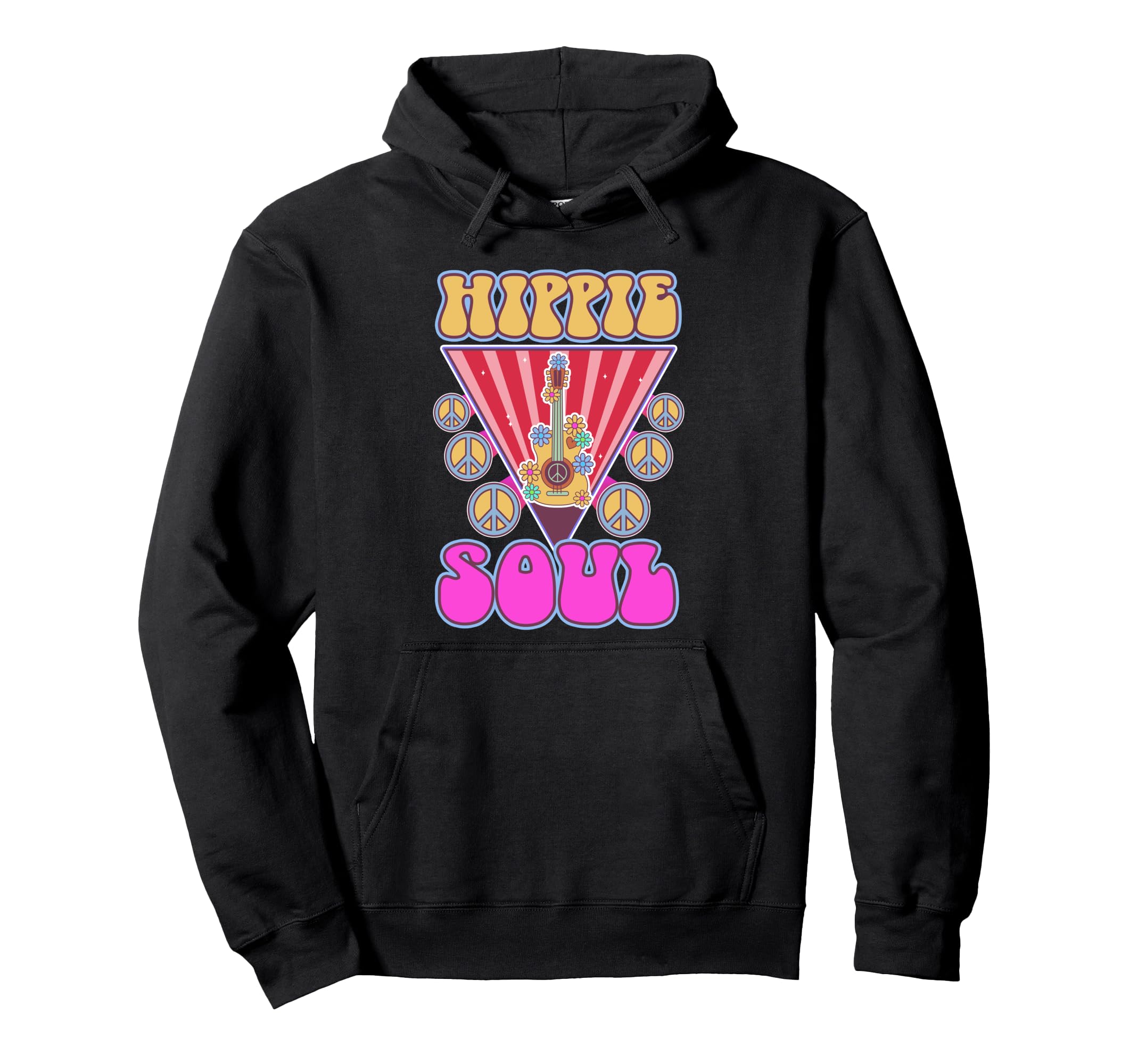 Groovy Hippie Music Peace Love 70S Hoodie - Minimalist Print Men Women - T-Shirt, Sweatshirt, Hoodie