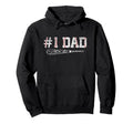 Baseball Dad Daddy Fathers Day Number Hoodie - Unique Graphic Men Women - T-Shirt, Sweatshirt, Hoodie