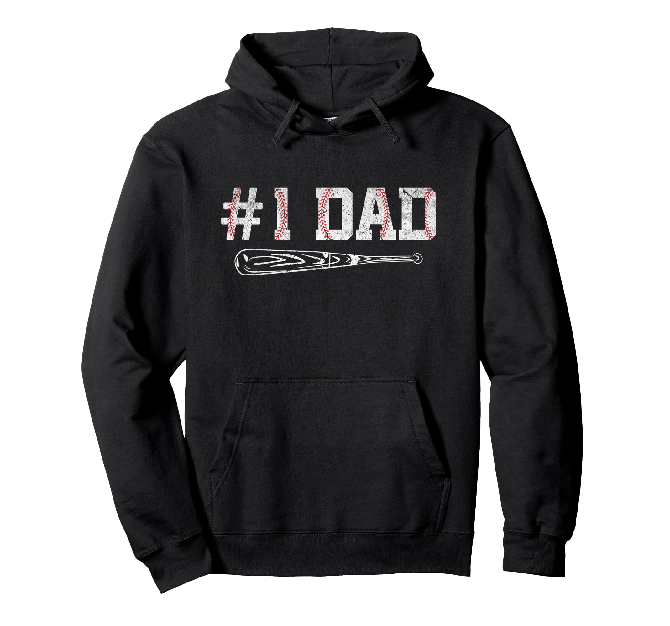 Baseball Dad Daddy Fathers Day Number Hoodie - Unique Graphic Men Women - T-Shirt, Sweatshirt, Hoodie