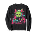 Kawaii Cat Dj Japanese Edm Y2K Sweatshirt - Streetwear Style for Adults - T-Shirt, Sweatshirt, Hoodie