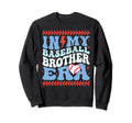My Baseball Brother Era Groovy Sweatshirt - Fun Novelty Design for Adults - T-Shirt, Sweatshirt, Hoodie