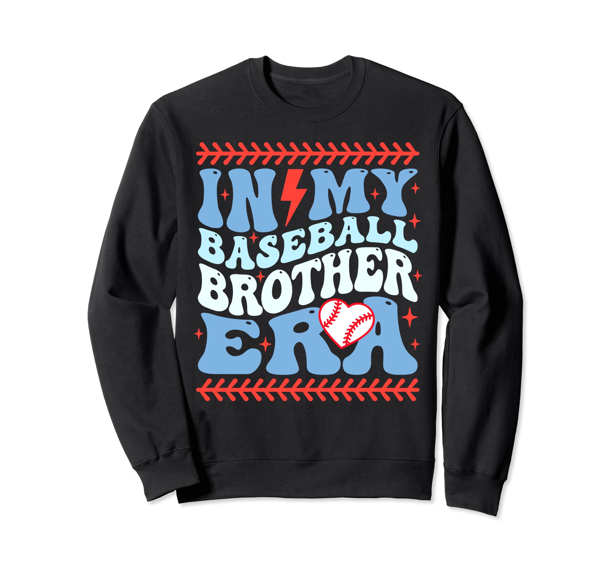 My Baseball Brother Era Groovy Sweatshirt - Fun Novelty Design for Adults - T-Shirt, Sweatshirt, Hoodie