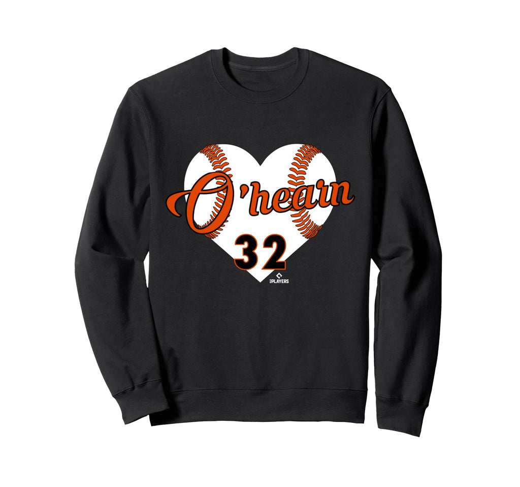 Baseball Heart Ryan O Hearn Baltimore Sweatshirt - Trendy Graphic Unisex - T-Shirt, Sweatshirt, Hoodie