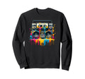 Dripping Paint Boombox Old School Sweatshirt - Minimalist Print Men Women - T-Shirt, Sweatshirt, Hoodie