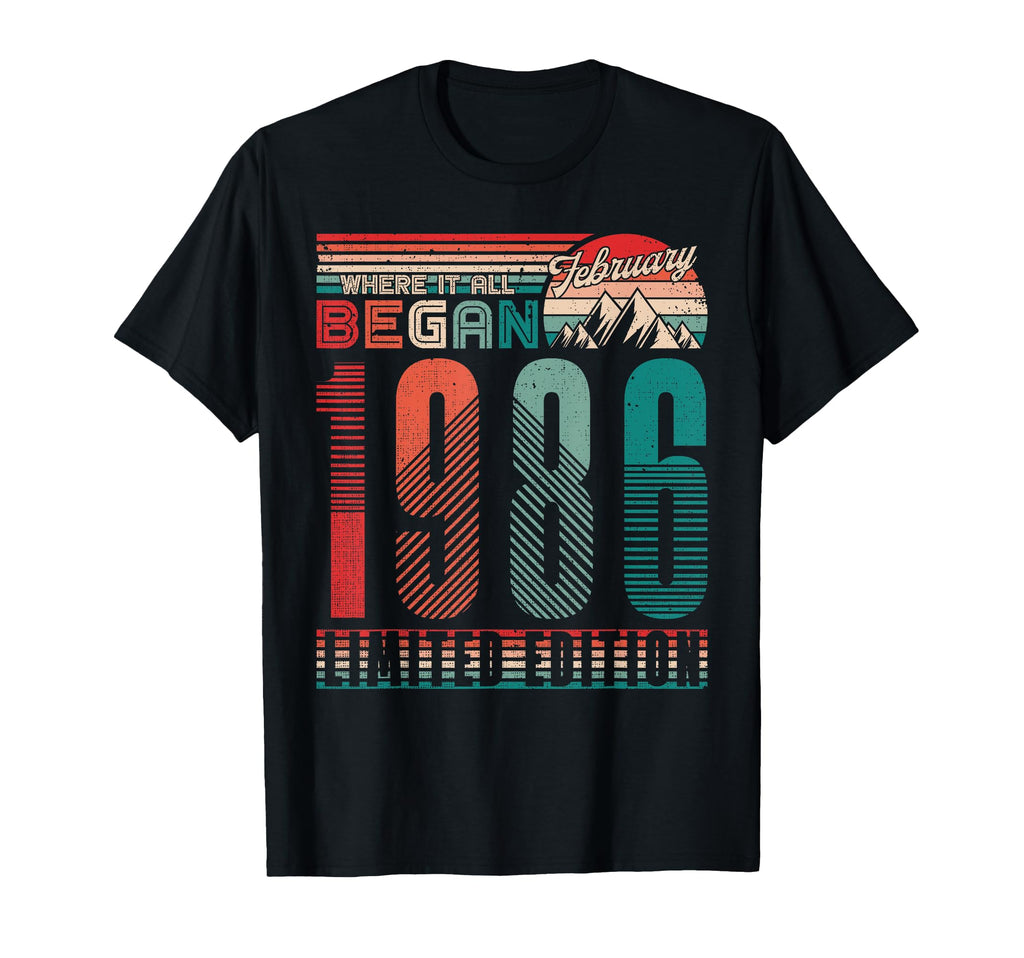 1986 Where It All Began Sunset T-Shirt - Fun Novelty Design Unisex - T-Shirt, Sweatshirt, Hoodie