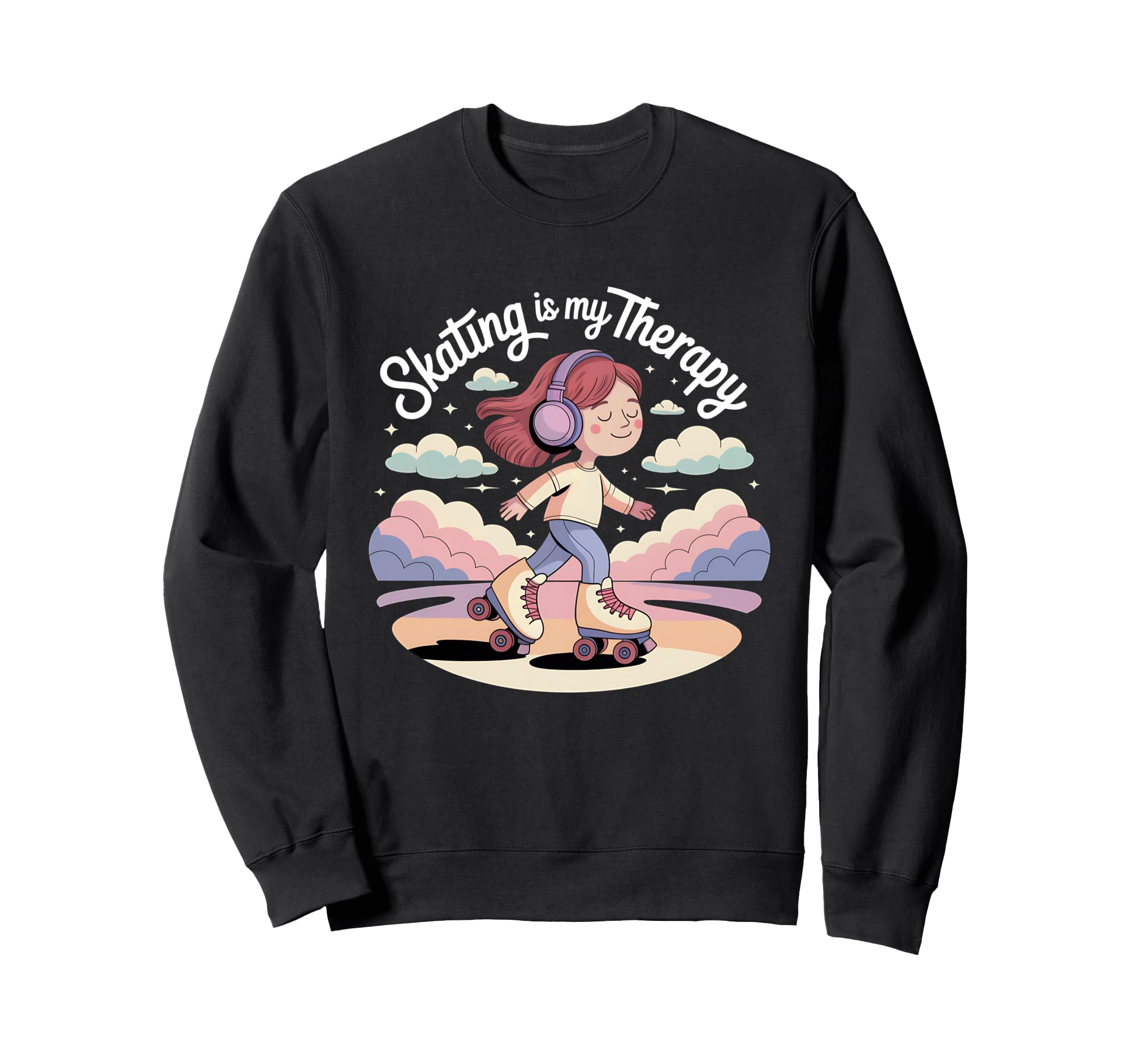 Roller Skate Roller Skating Therapy Sweatshirt - Novelty Apparel Unisex - T-Shirt, Sweatshirt, Hoodie
