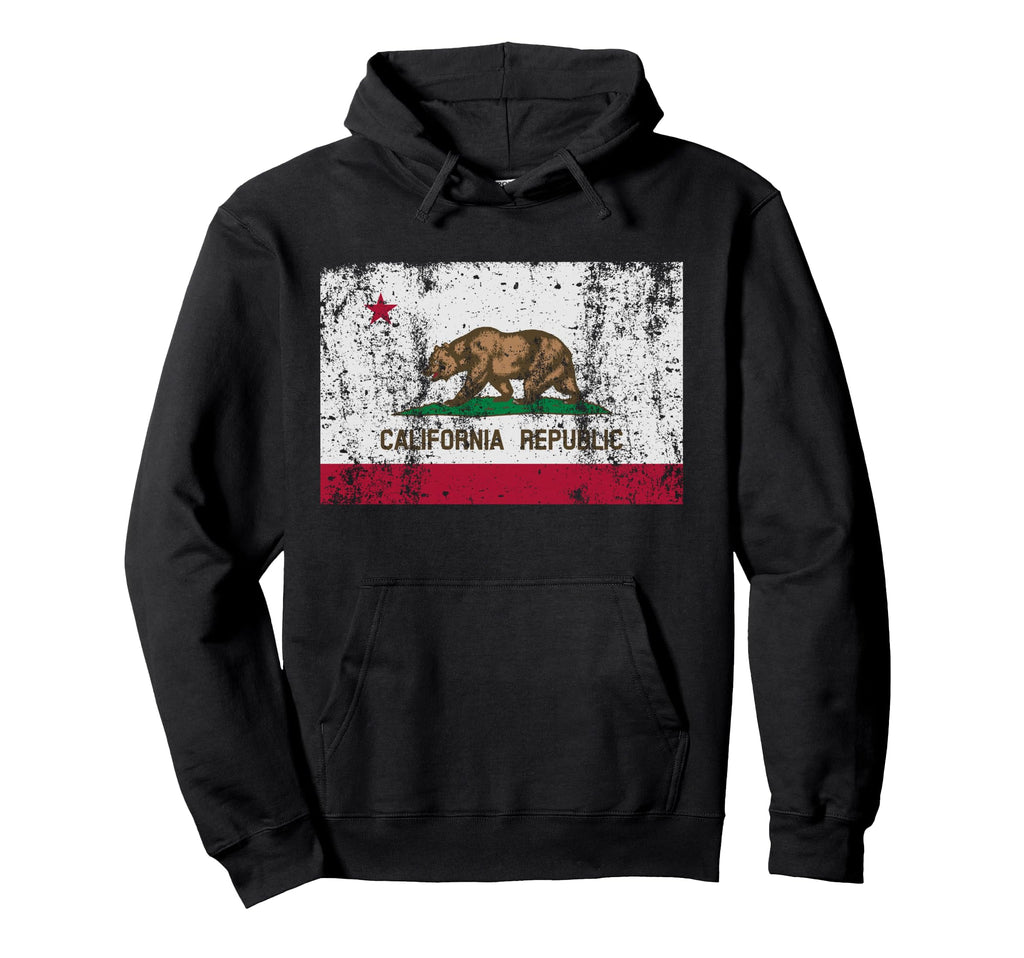 California Flag Distressed Gift Hoodie - Unique Graphic Unisex - T-Shirt, Sweatshirt, Hoodie