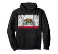 California Flag Distressed Gift Hoodie - Unique Graphic Unisex - T-Shirt, Sweatshirt, Hoodie