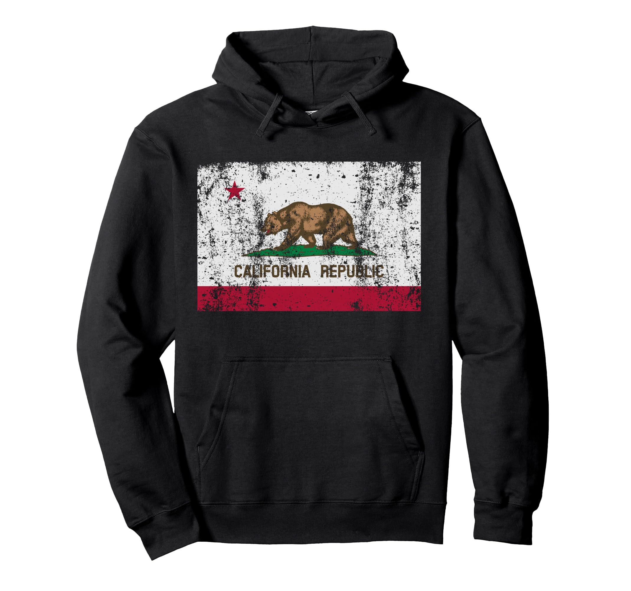 California Flag Distressed Gift Hoodie - Unique Graphic Unisex - T-Shirt, Sweatshirt, Hoodie