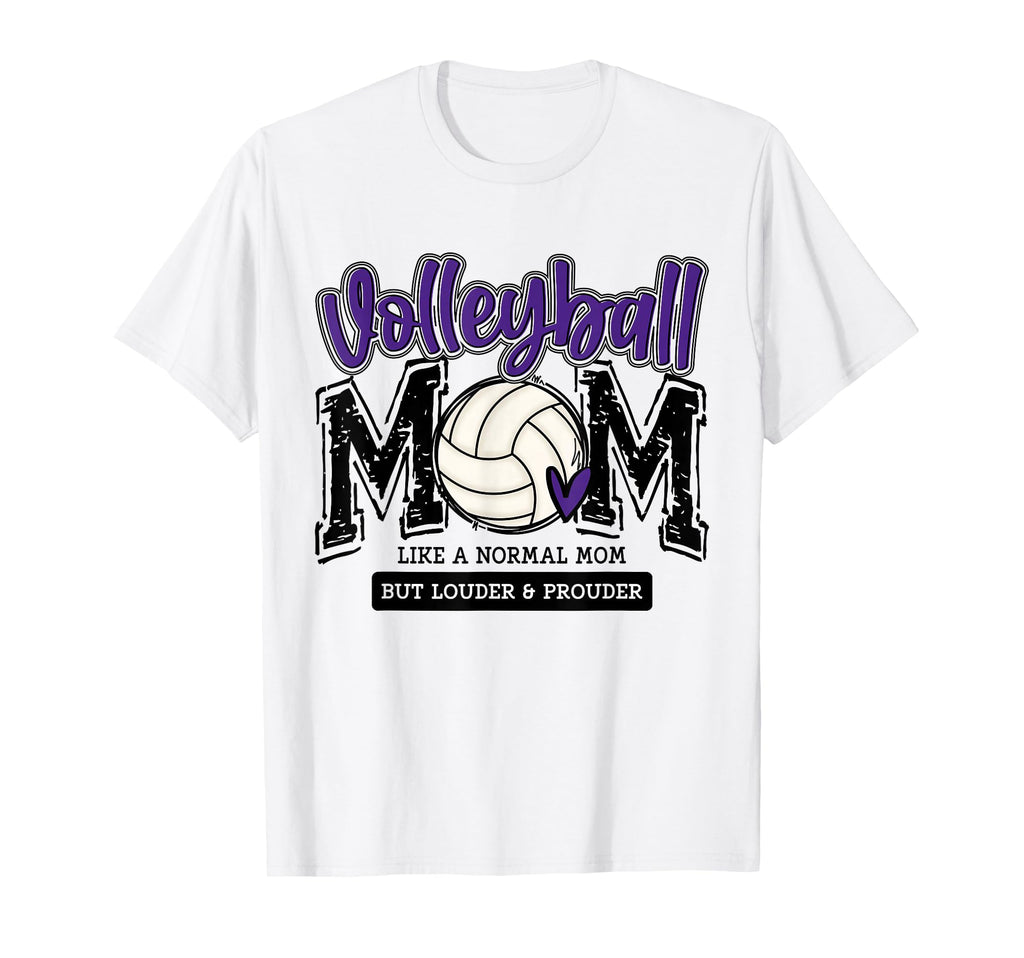 Volleyball Mom Purple Game Day Mama T-Shirt - Unique Graphic Unisex - T-Shirt, Sweatshirt, Hoodie