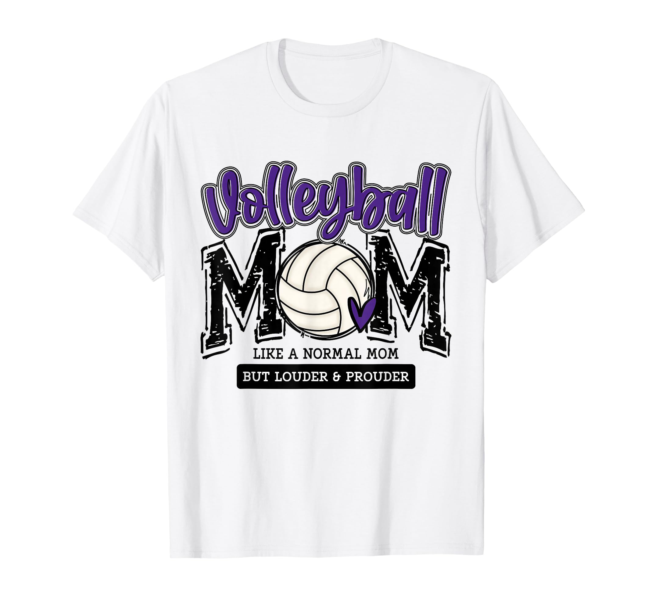 Volleyball Mom Purple Game Day Mama T-Shirt - Unique Graphic Unisex - T-Shirt, Sweatshirt, Hoodie
