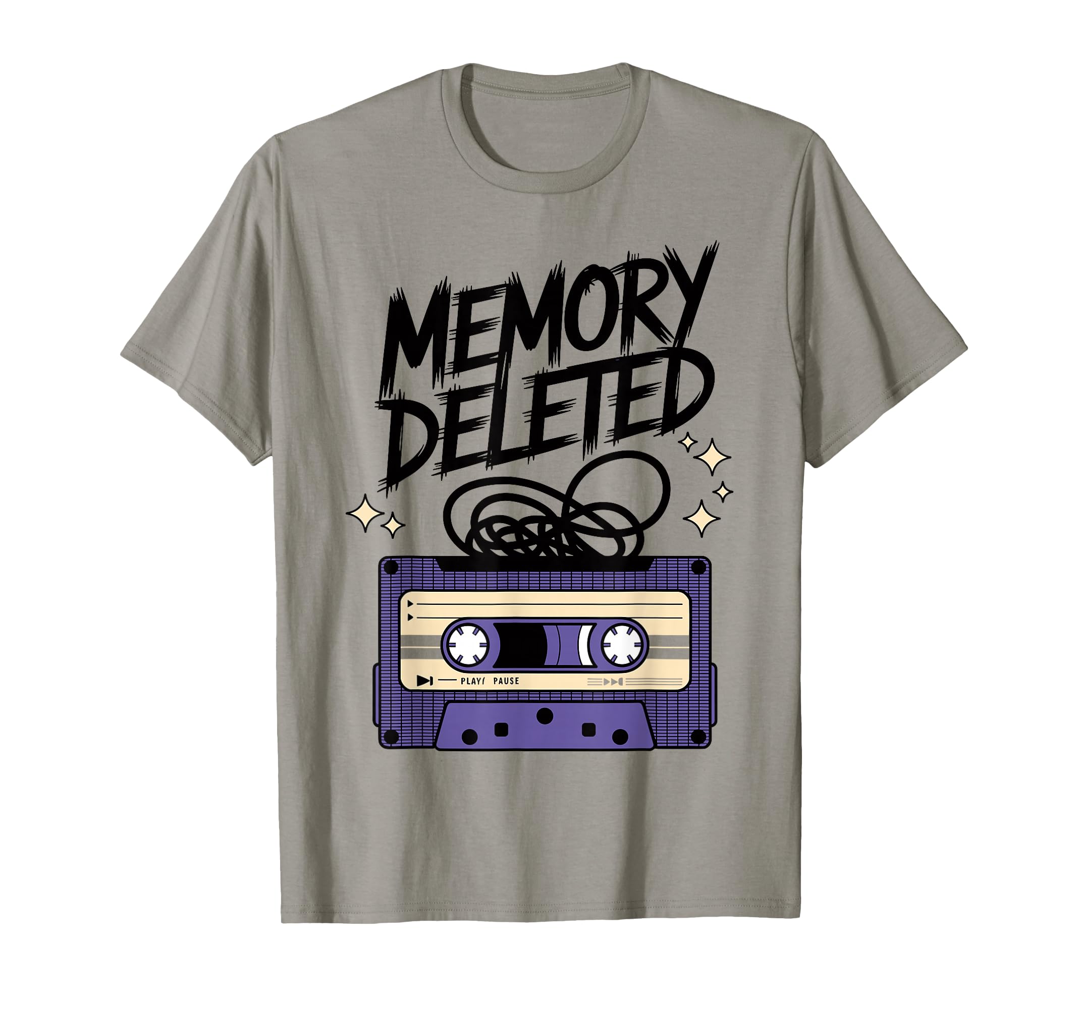 Memory Deleted Funny Cassette Tape T-Shirt - Fun Novelty Design Men Women - T-Shirt, Sweatshirt, Hoodie