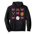 Baseball Mom Mama Coquette Bow Funny Hoodie - Trendy Graphic for Adults - T-Shirt, Sweatshirt, Hoodie