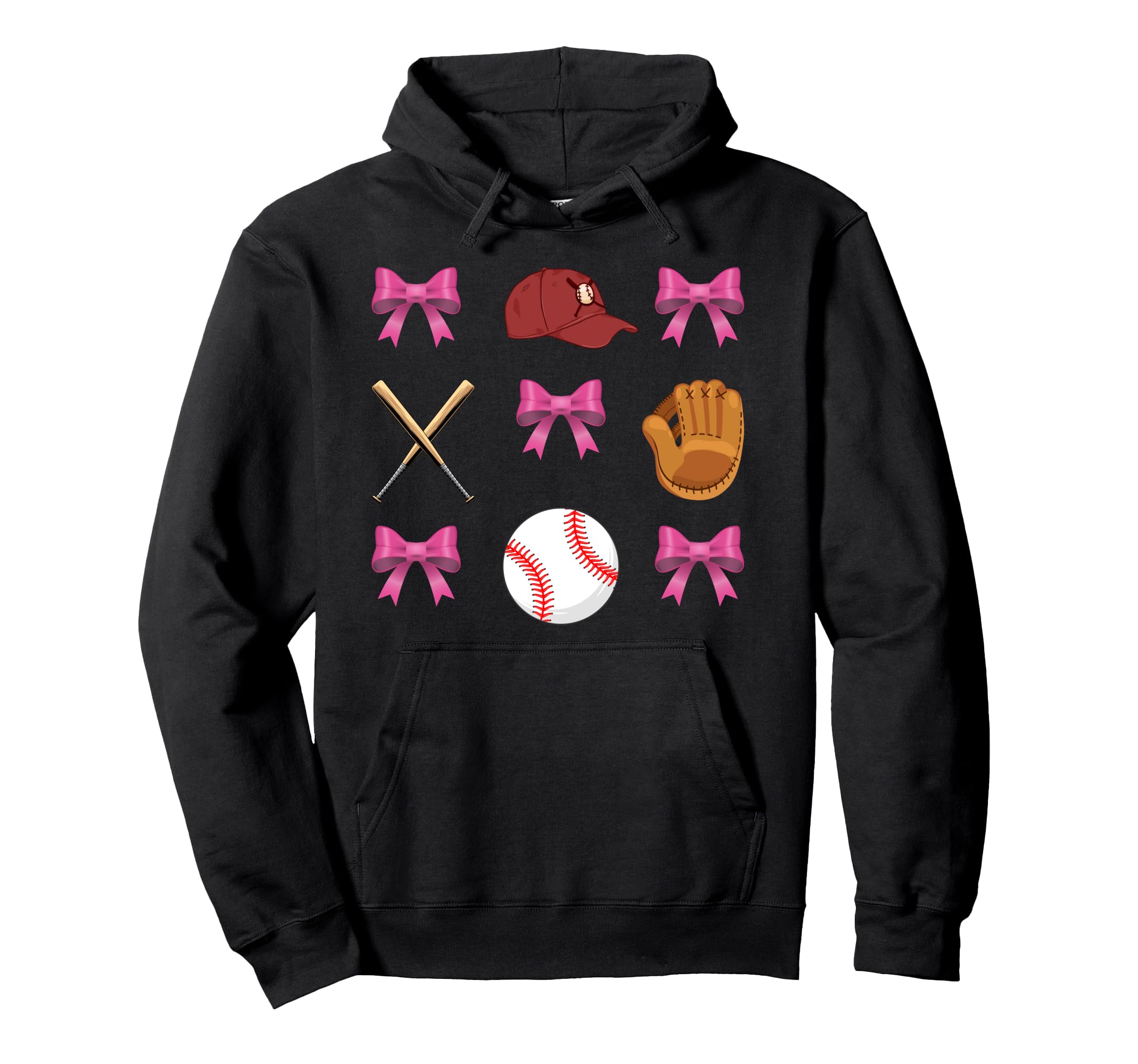 Baseball Mom Mama Coquette Bow Funny Hoodie - Trendy Graphic for Adults - T-Shirt, Sweatshirt, Hoodie