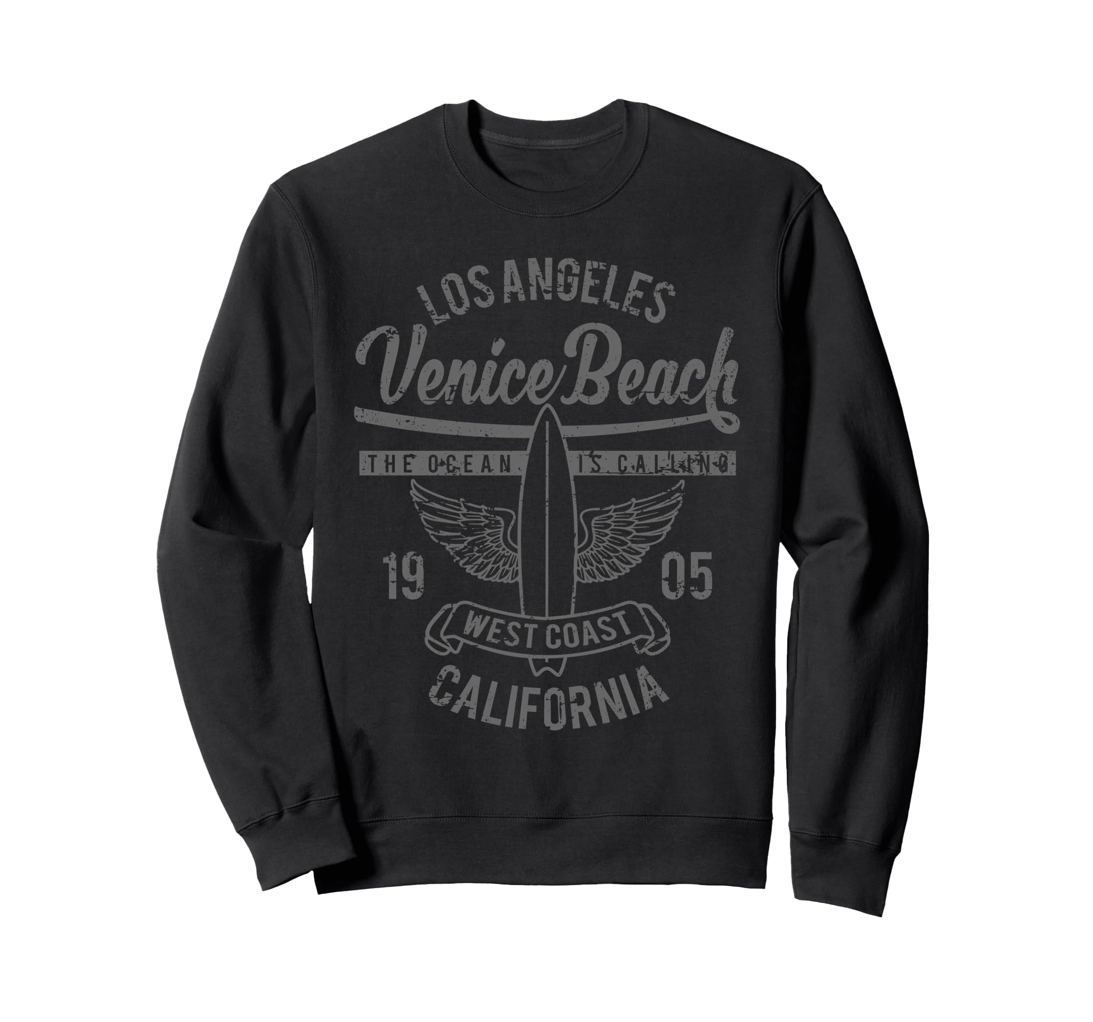 Venice Beach California Surf Sweatshirt - Custom Art Print Unisex - T-Shirt, Sweatshirt, Hoodie