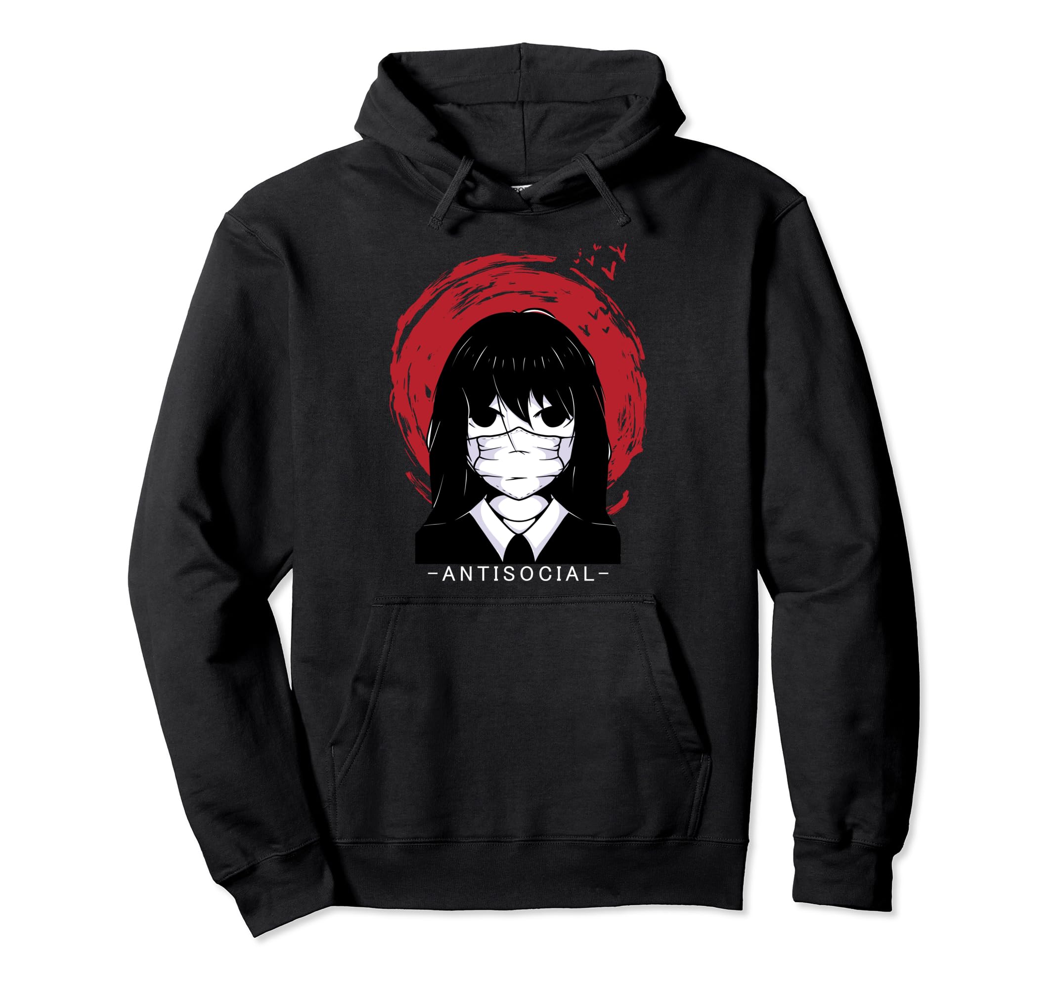 Antisocial Japanese Aesthetic Vaporwave Hoodie - Graphic Print for Adults - T-Shirt, Sweatshirt, Hoodie