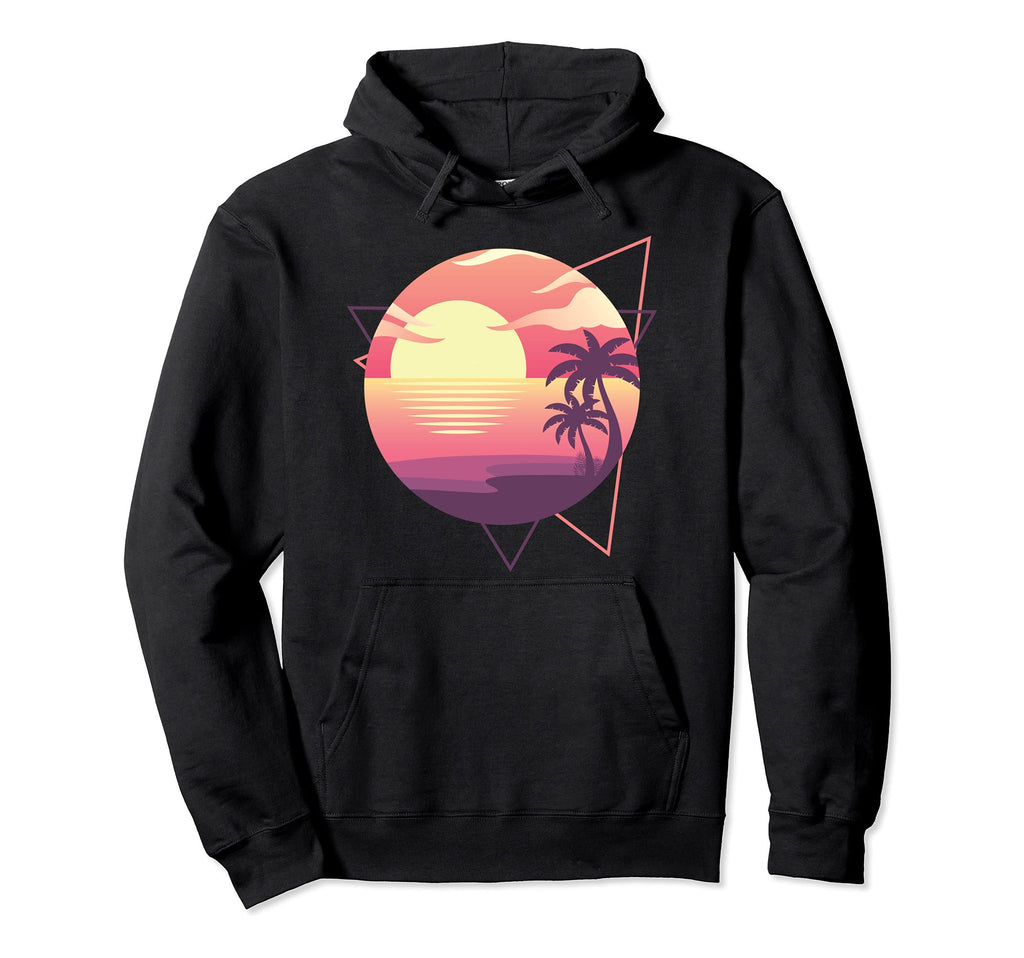 80S Art Palms 90S Aesthetic Tropical Hoodie - Custom Art Print for Adults - T-Shirt, Sweatshirt, Hoodie