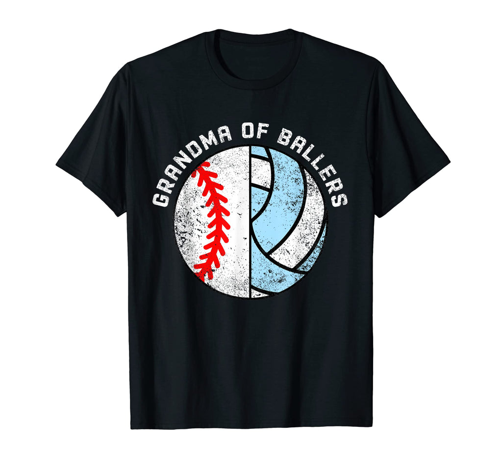 Grandma Ballers Funny Baseball Volleyball T-Shirt - Unique Graphic Unisex - T-Shirt, Sweatshirt, Hoodie