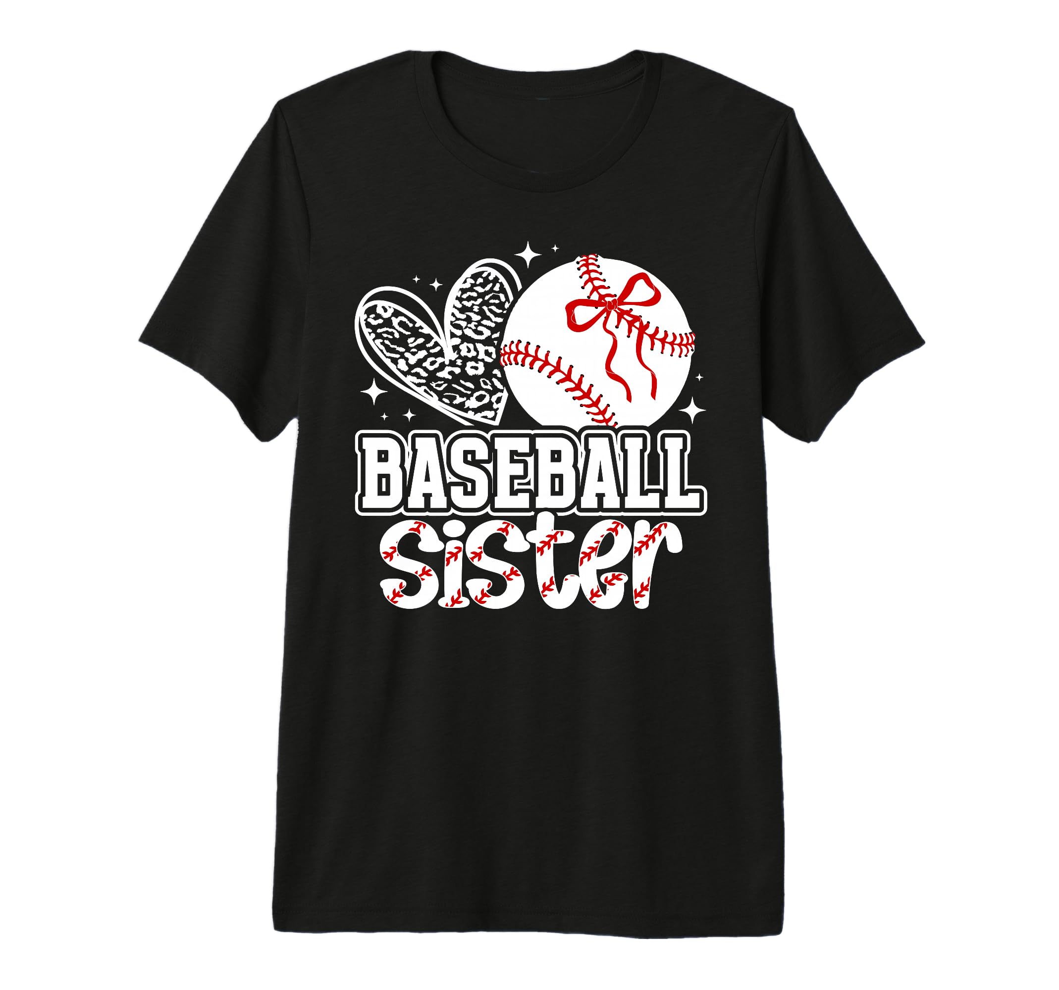 Baseball Sister Heart Sister T-Shirt - Fun Novelty Design Men Women - T-Shirt, Sweatshirt, Hoodie