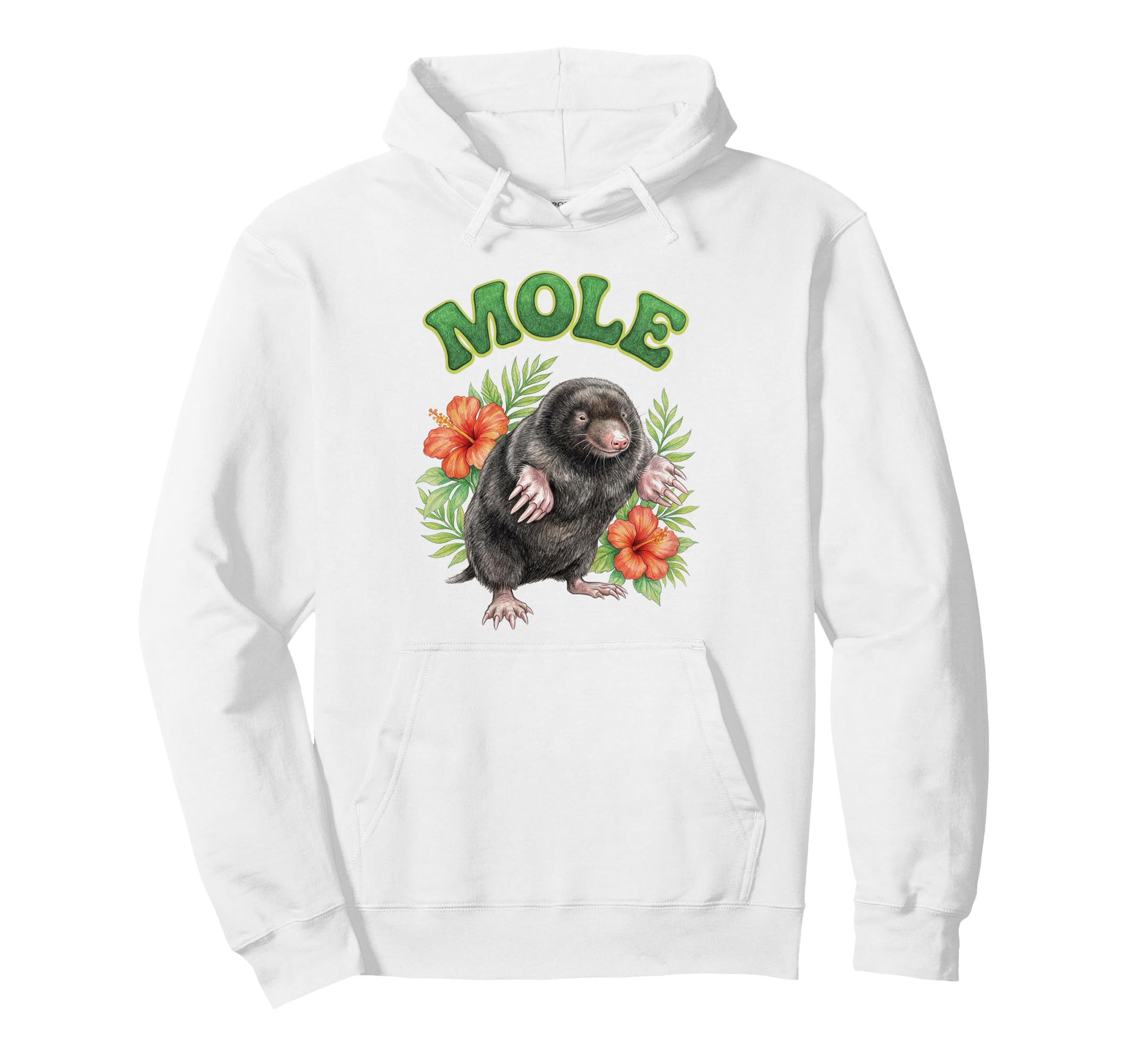 Mole Groovy Floral Mole Watercolor Boho Hoodie - Custom Art Print Unisex - T-Shirt, Sweatshirt, Hoodie