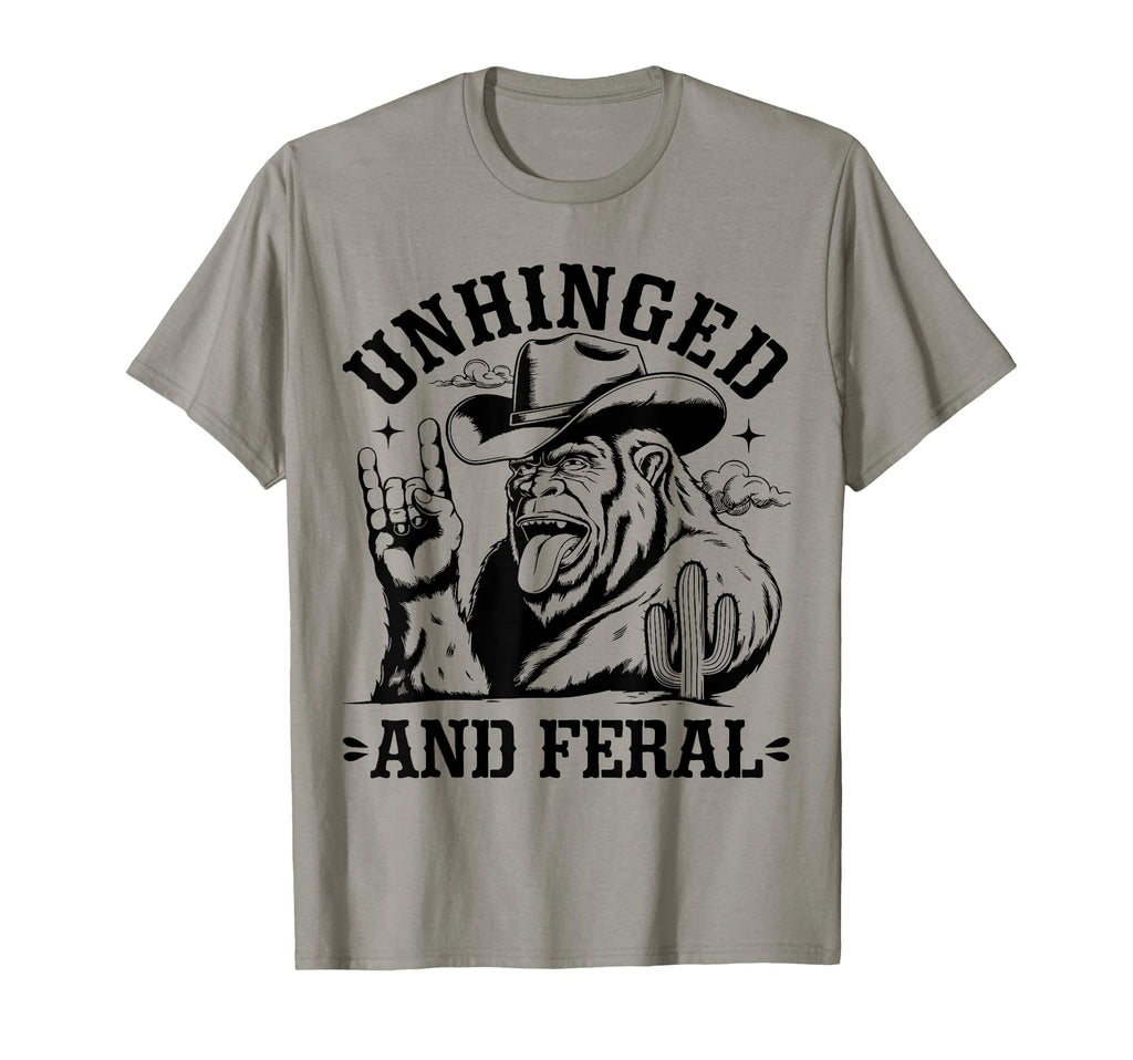 Unhinged And Feral Western Cowboy T-Shirt - Aesthetic Graphic for Adults - T-Shirt, Sweatshirt, Hoodie
