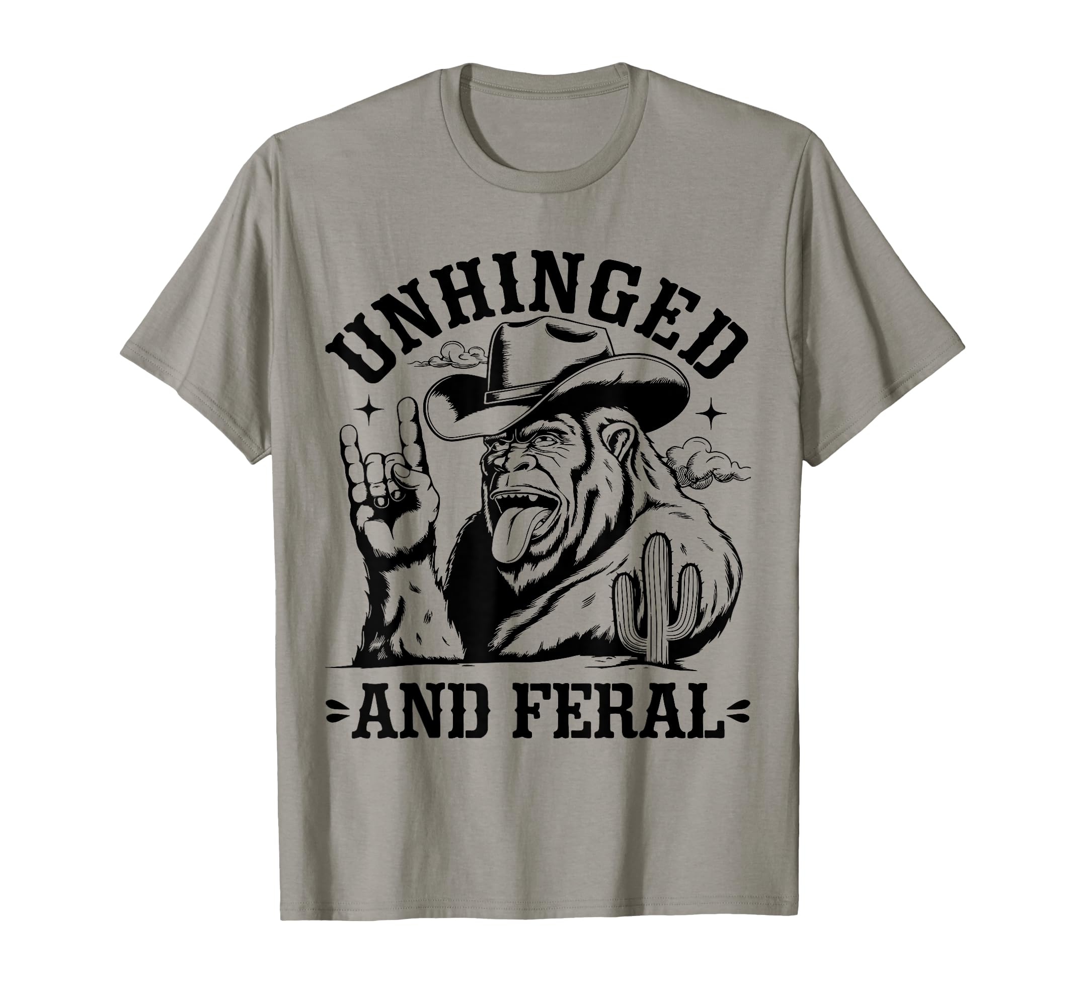 Unhinged And Feral Western Cowboy T-Shirt - Aesthetic Graphic for Adults - T-Shirt, Sweatshirt, Hoodie