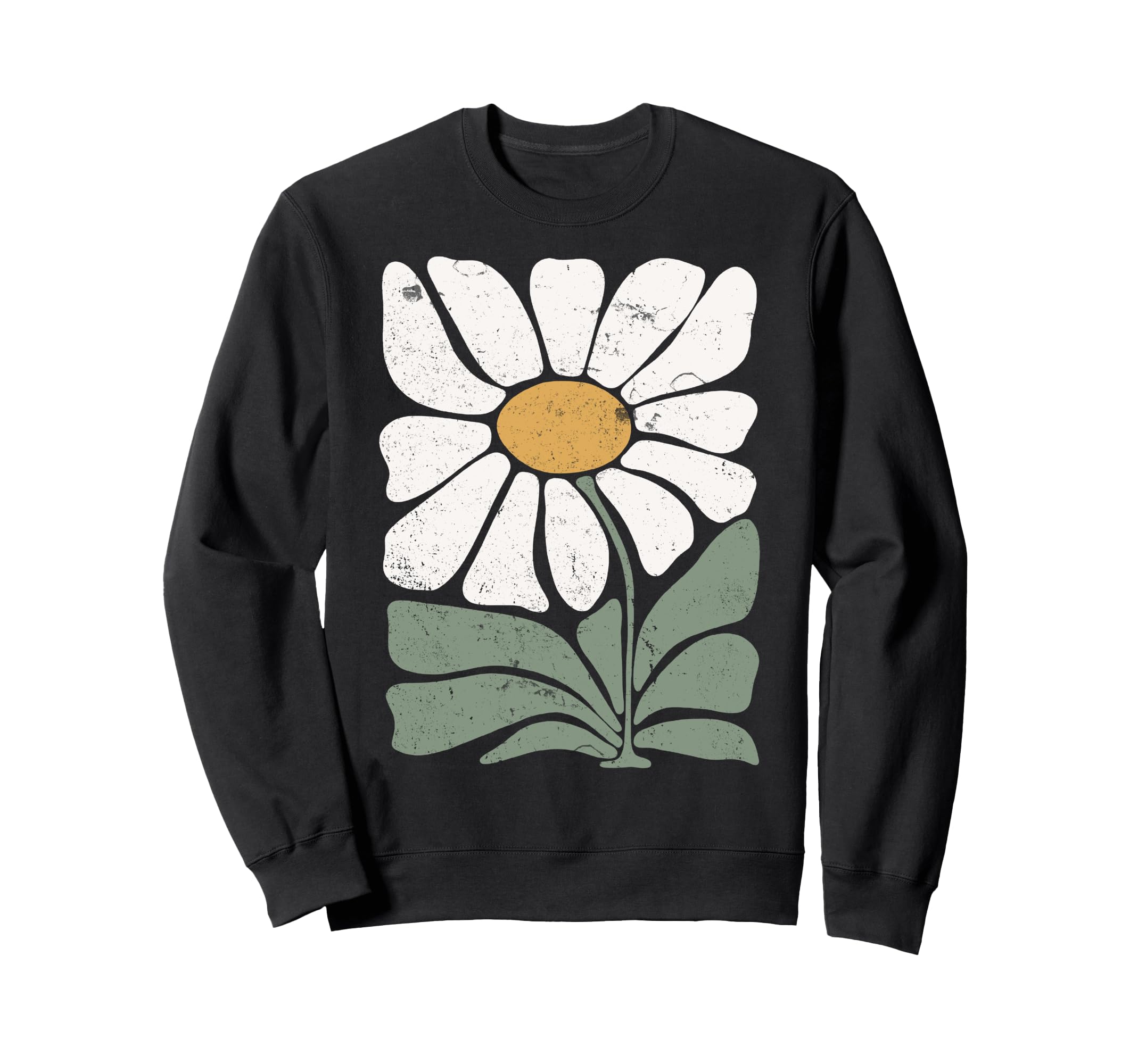 Boho Daisy Flower Botanical Sweatshirt - Fun Novelty Design for Adults - T-Shirt, Sweatshirt, Hoodie