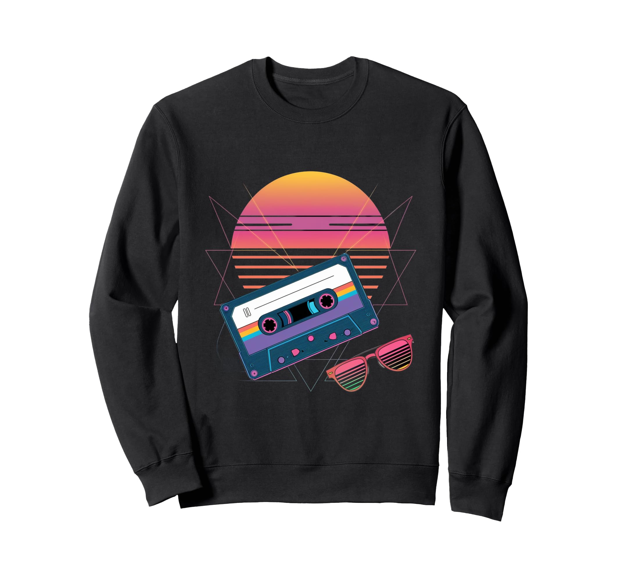 Wave Cassette Tape Art Nostalgia Sweatshirt - Casual Everyday Wear Unisex - T-Shirt, Sweatshirt, Hoodie