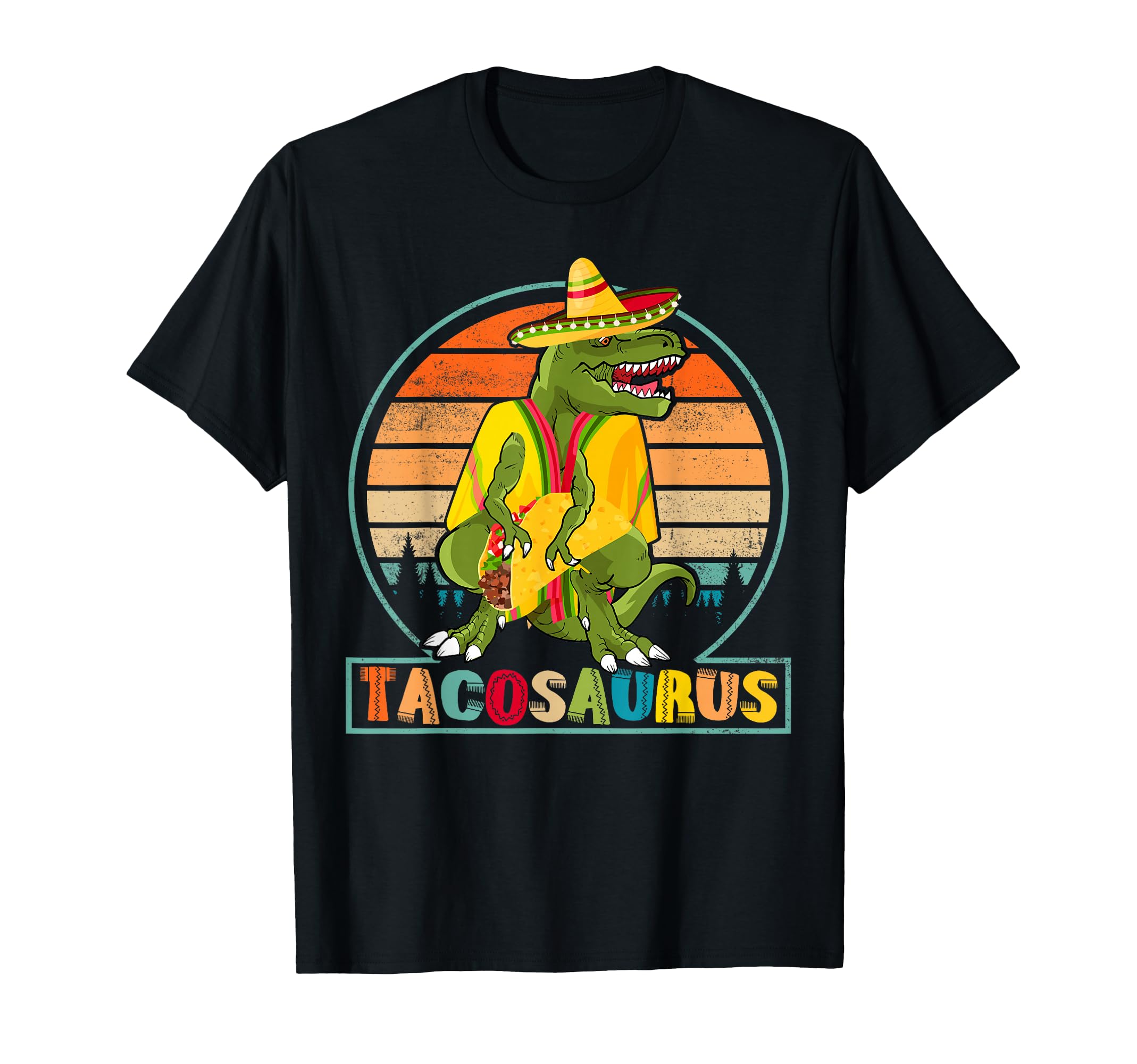 Tacosaurus Cinco De Mayo Sunset T-Shirt - Custom Art Print Men Women - T-Shirt, Sweatshirt, Hoodie