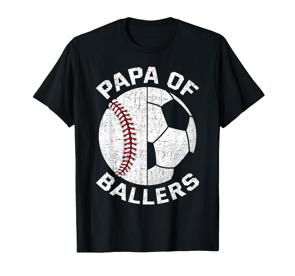 Funny Papa Son Daughter Ballers T-Shirt - Casual Everyday Wear Unisex - T-Shirt, Sweatshirt, Hoodie
