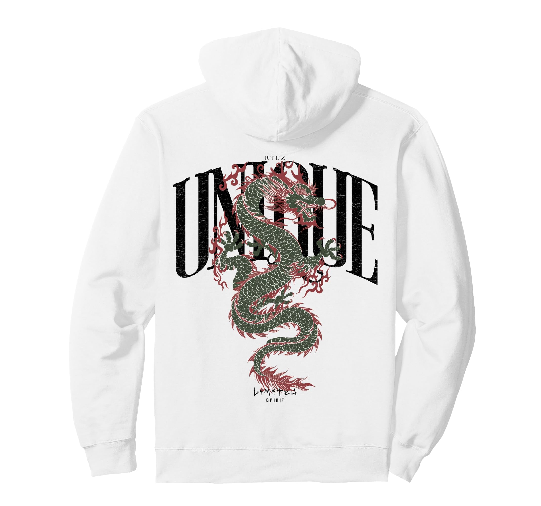 Aesthetic Back Dragon Y2K Streetwear Hoodie - Trendy Graphic Men Women - T-Shirt, Sweatshirt, Hoodie